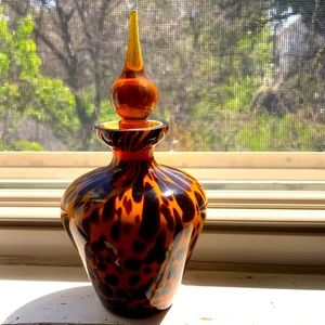 Tiger glass vase.